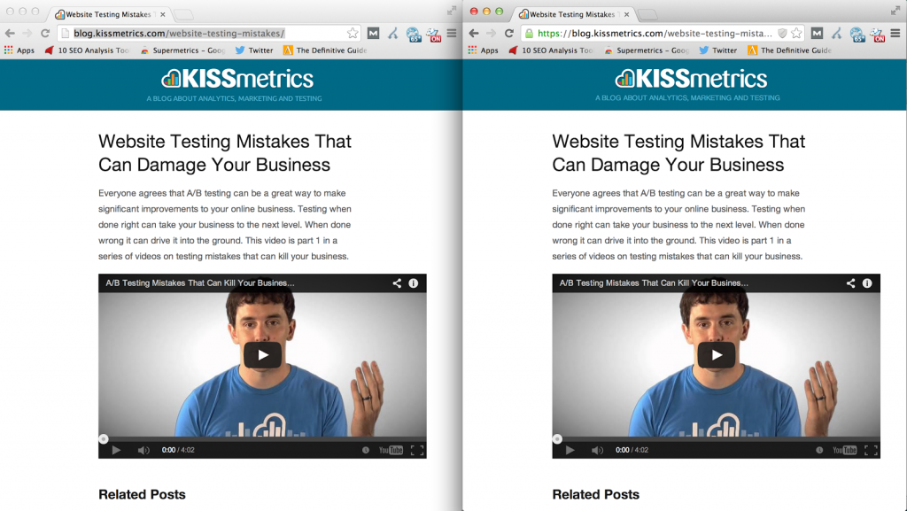 KISSmetrics Dual URLs